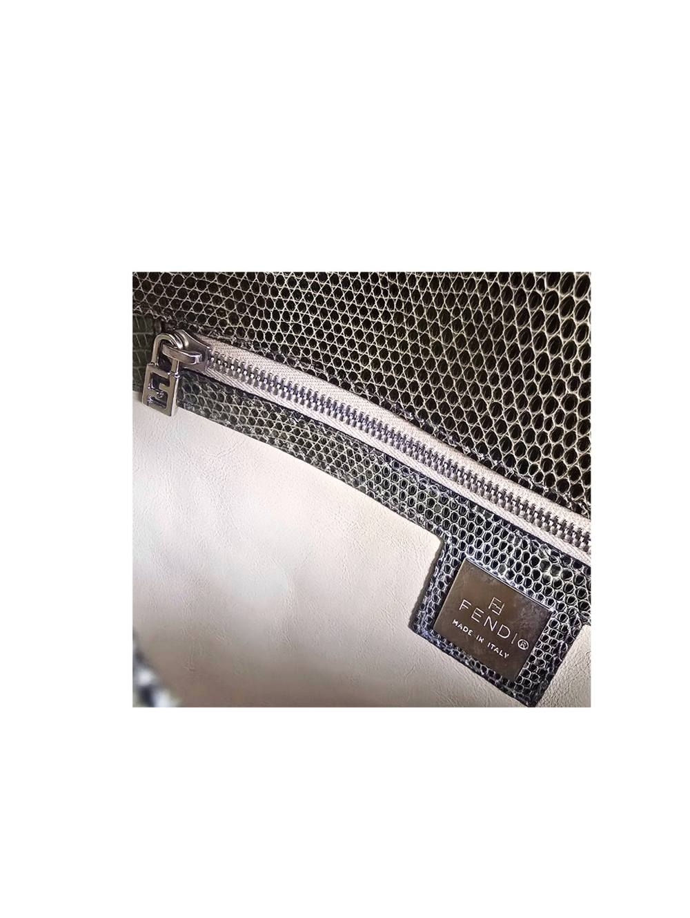 Fendi Baguette Vintage Full Exotic Lizard Leather Green - Picture 10 of 12